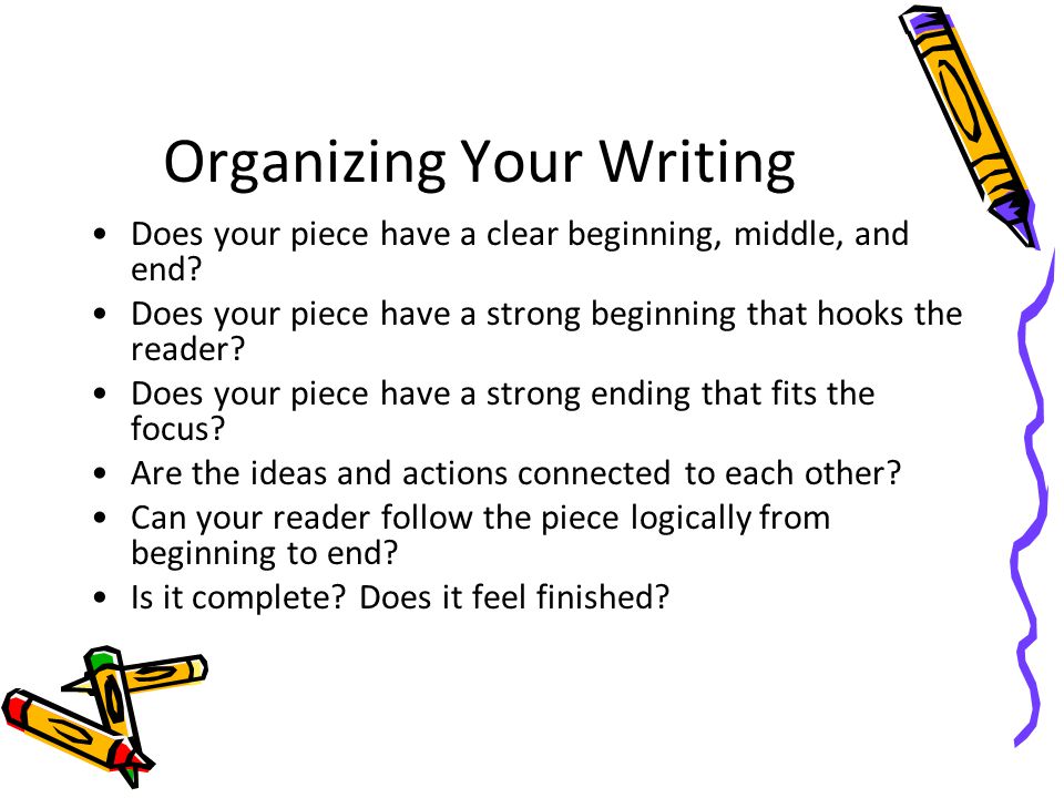Organizing Your Writing