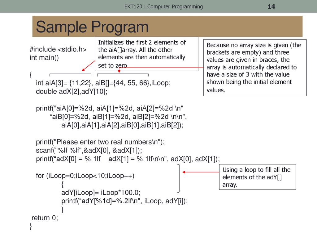 EKT120: Computer Programming - ppt download