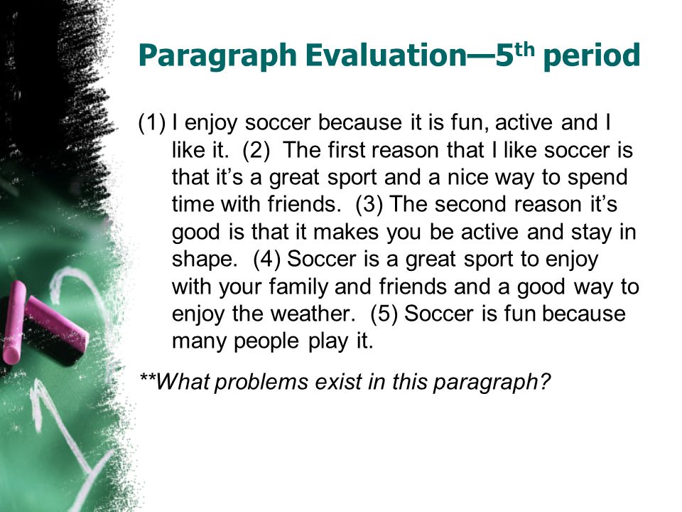 Paragraph Evaluation—5th period