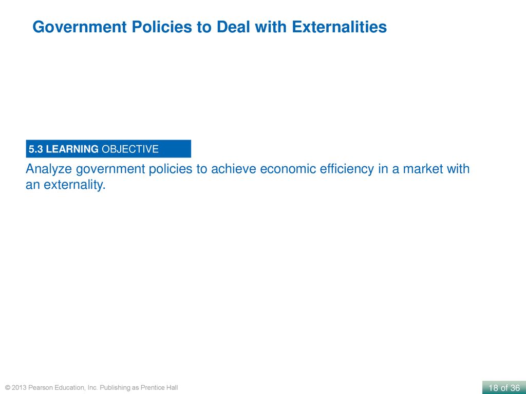 Government Policies to Deal with Externalities
