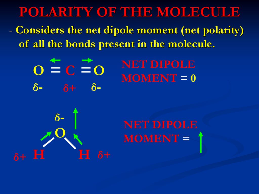 GEOMETRY AND POLARITY OF MOLECULES - ppt download