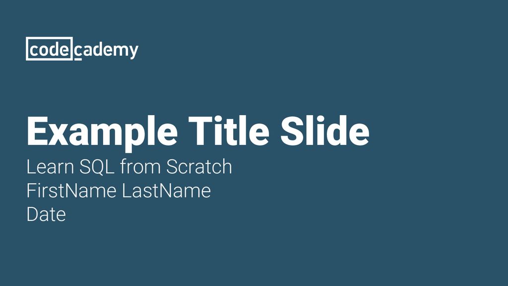 Sql capstone templates ppt download