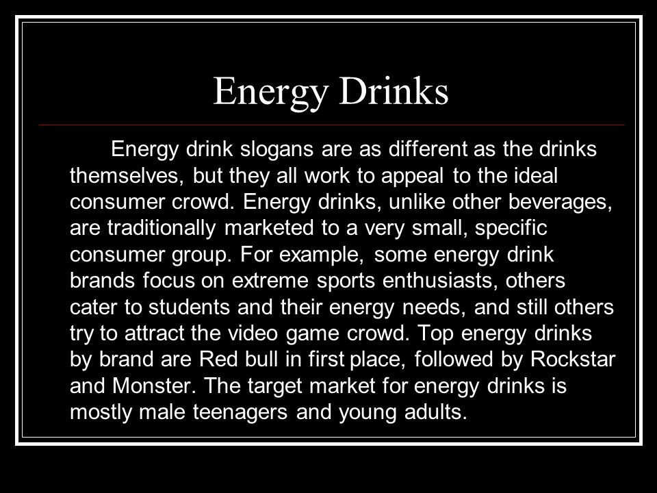 Energy Drinks Advertising Ppt Download