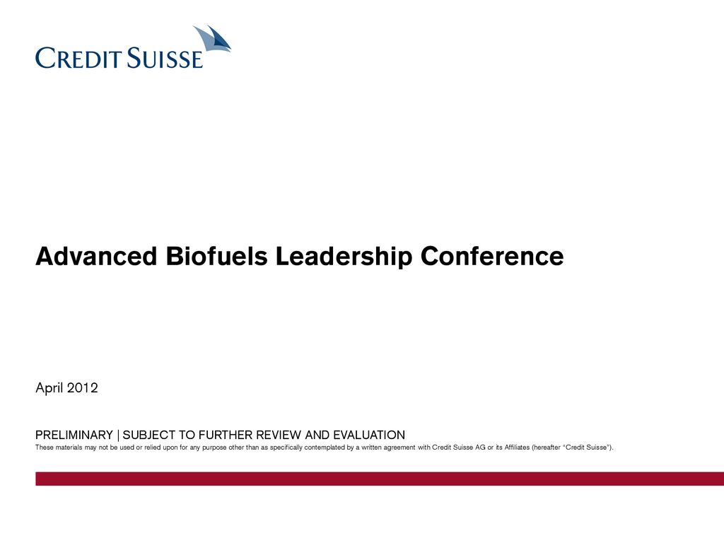 Advanced Biofuels Leadership Conference