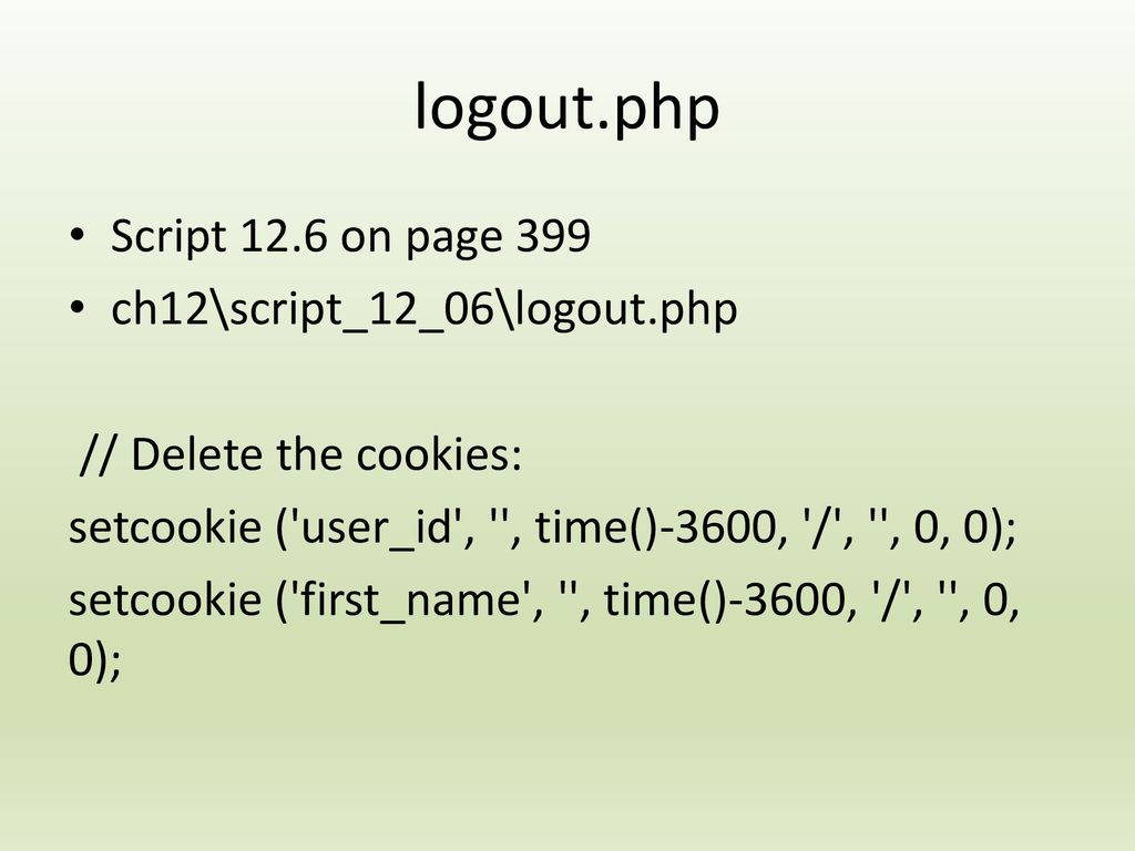 Cookies and sessions part 2 ppt download
