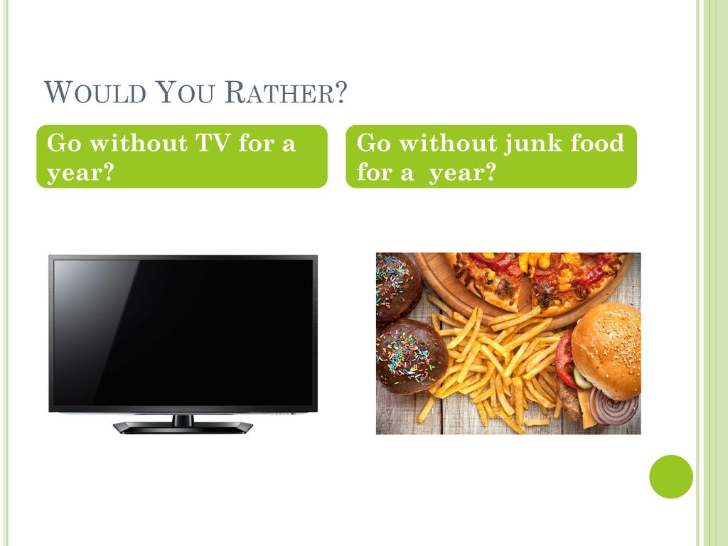 Would You Rather Go without TV for a year