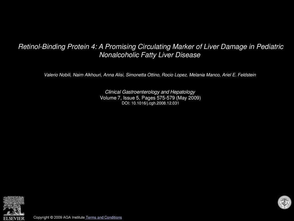 Retinol-Binding Protein 4: A Promising Circulating Marker of Liver Damage in Pediatric Nonalcoholic Fatty Liver Disease