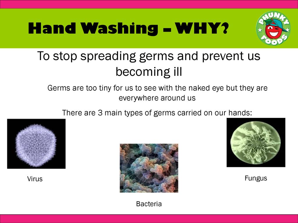 Hand Washing – WHY To stop spreading germs and prevent us becoming ill.