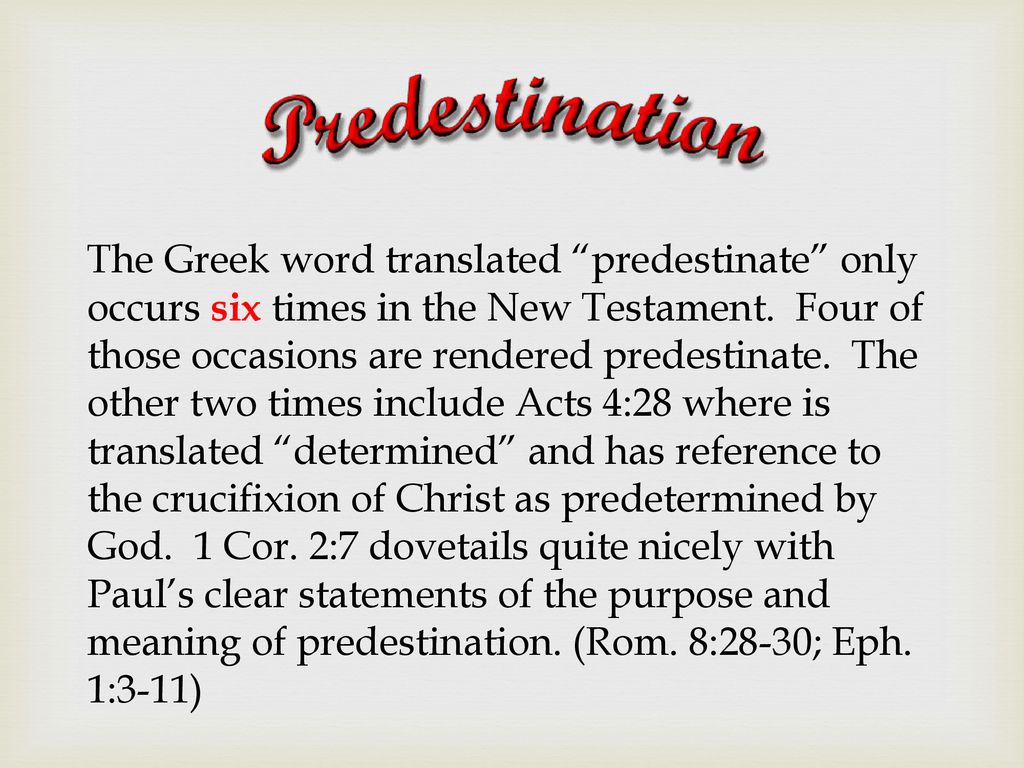 Election and Predestination ppt download