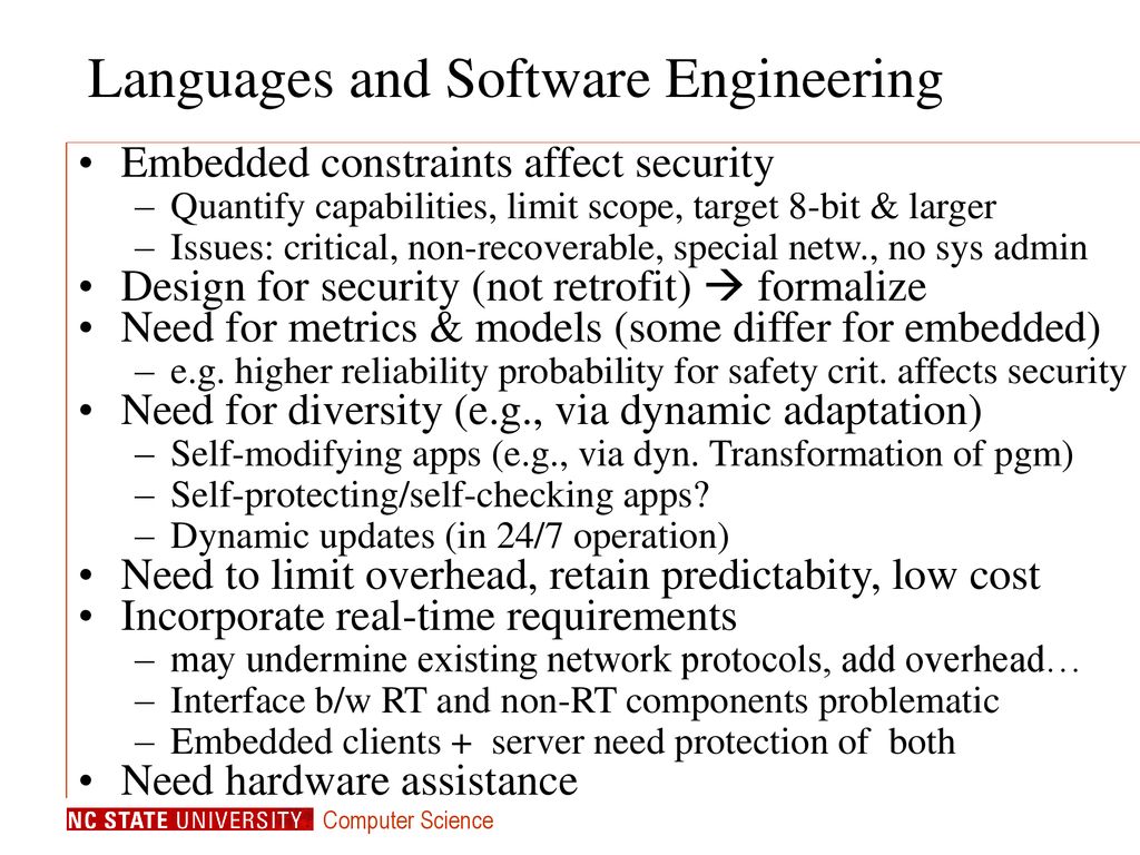 Languages and Software Engineering