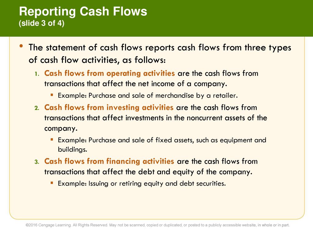 14 Statement of Cash Flows Financial and Managerial Accounting 13e - ppt  download