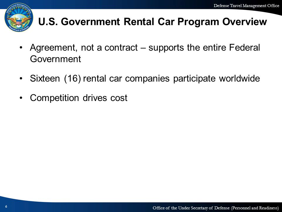 U.S. Government Rental Car Program Overview
