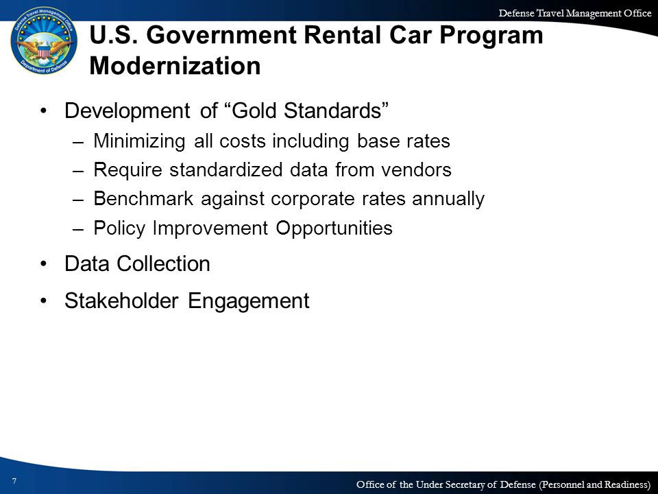 U.S. Government Rental Car Program Modernization
