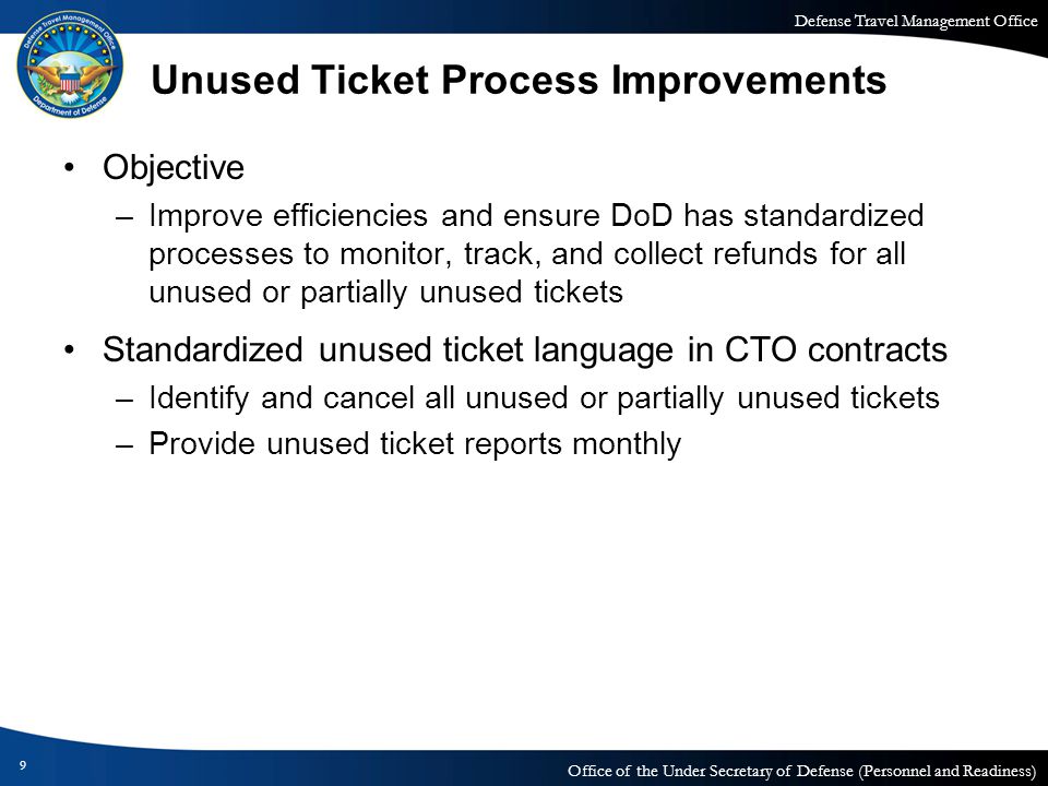 Unused Ticket Process Improvements