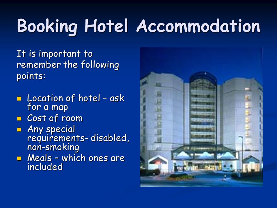 Booking Hotel Accommodation