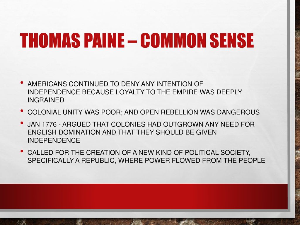 Thomas Paine – Common sense
