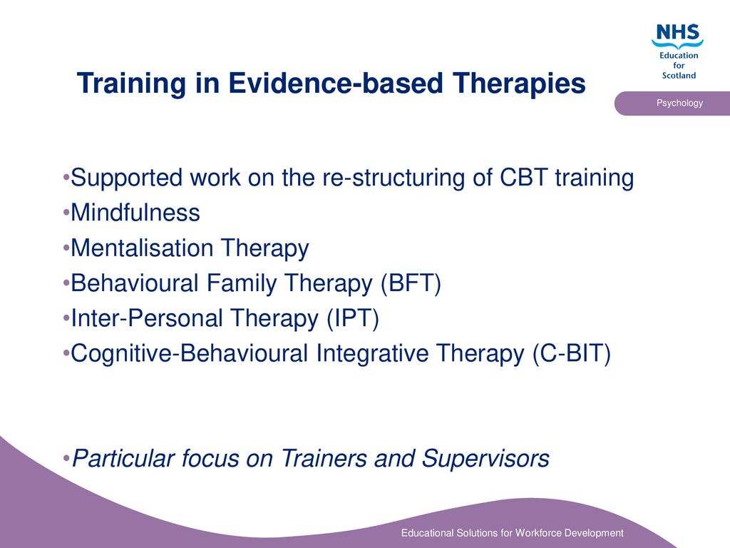 Training in Evidence-based Therapies