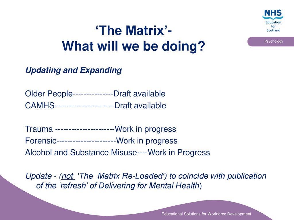 ‘The Matrix’- What will we be doing