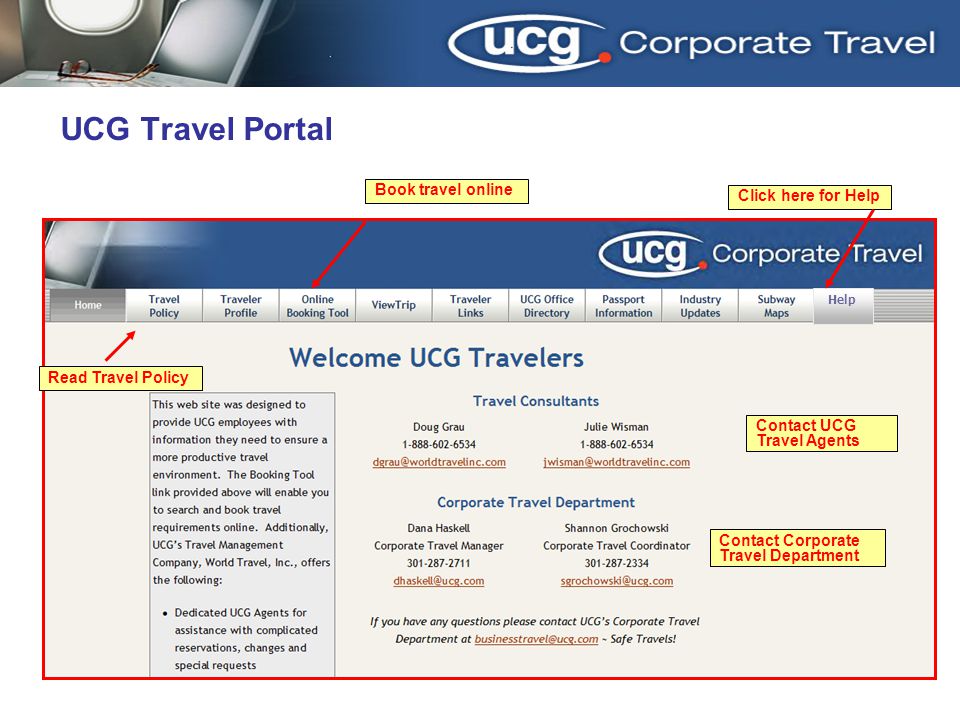 UCG Travel Portal 3/31/2017 Book travel online Click here for Help