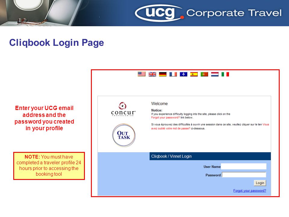3/31/2017 Cliqbook Login Page. Enter your UCG  address and the password you created in your profile.