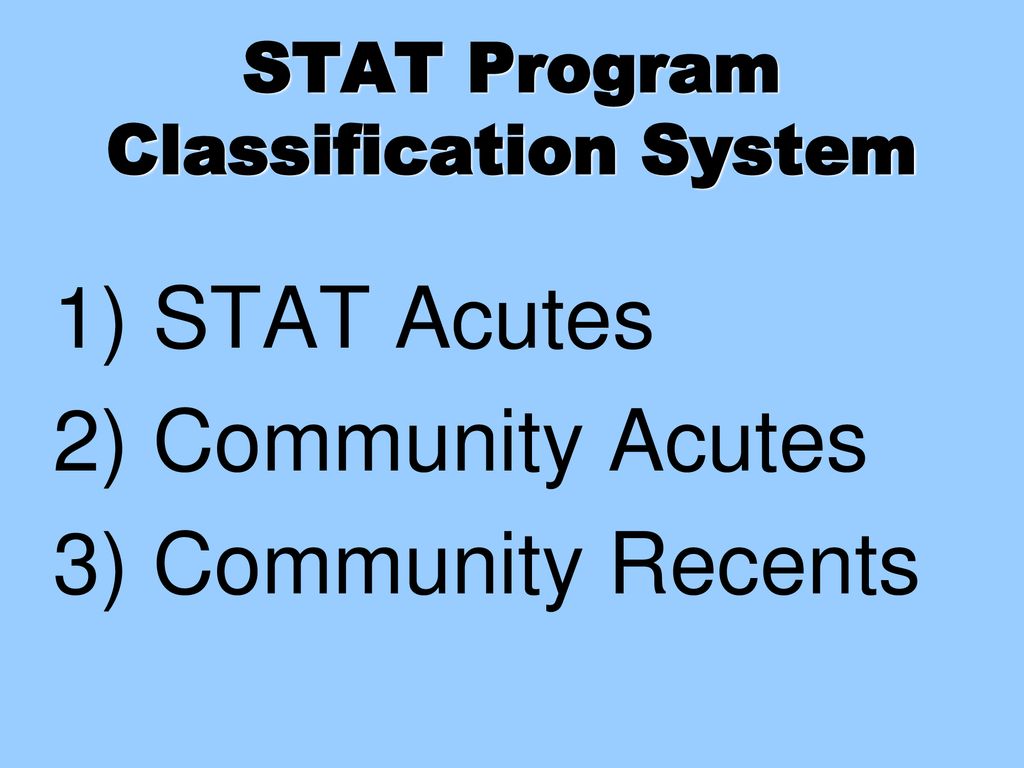 STAT Program Classification System