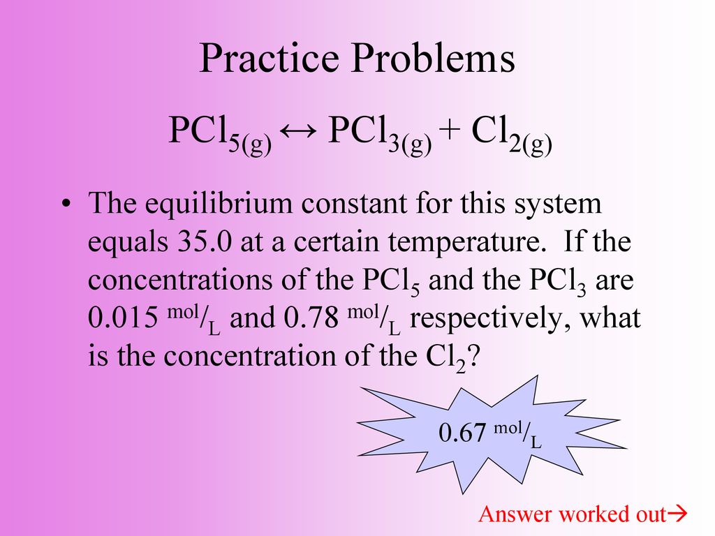 Equilibrium Expressions mass-action expression - ppt download