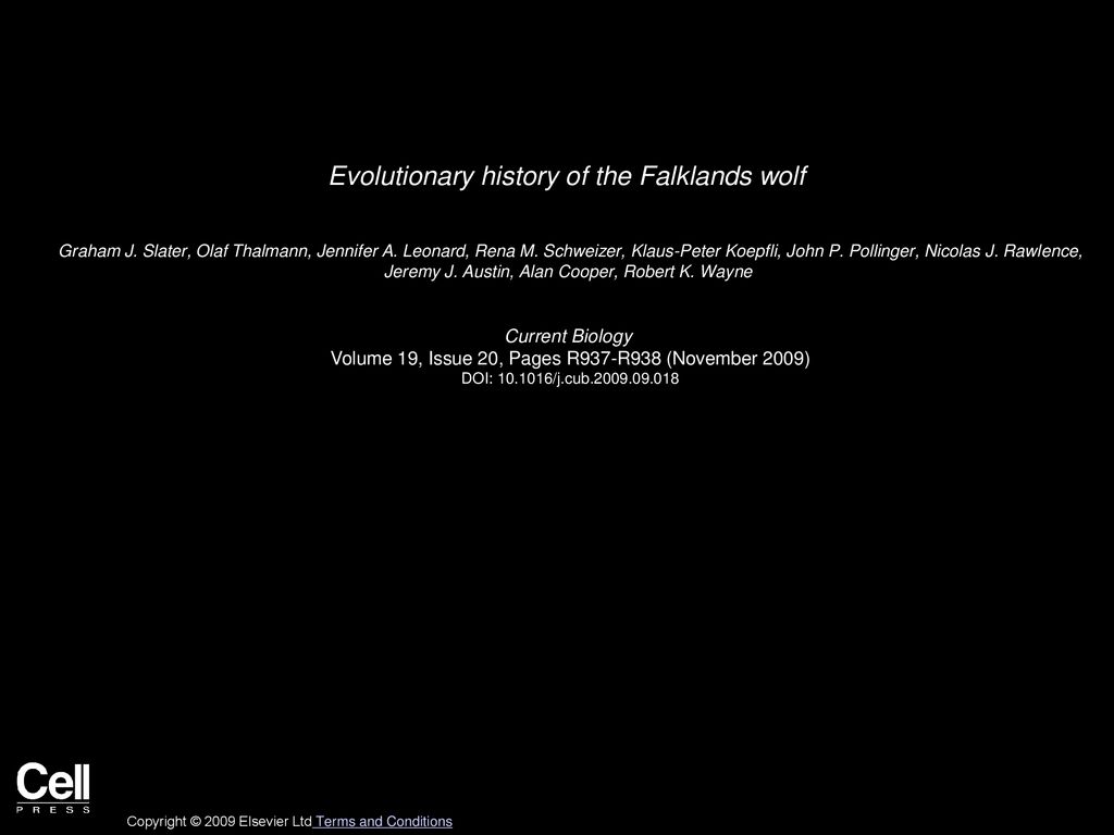 Evolutionary history of the Falklands wolf - ppt download