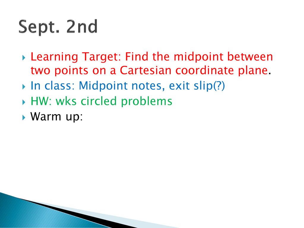 midpoint assignment target search
