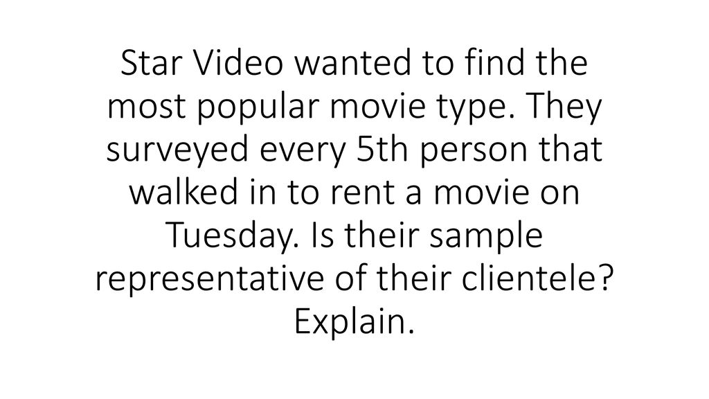 Star Video wanted to find the most popular movie type