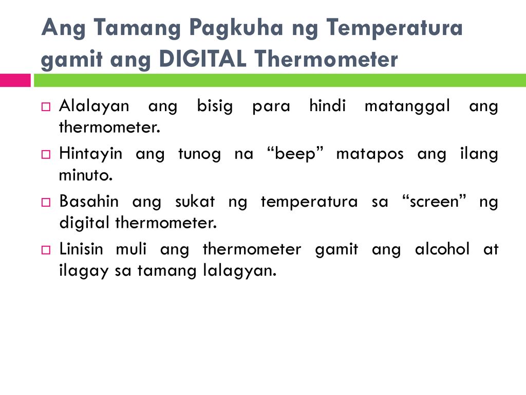 Ang Tamang Pagkuha ng Temperatura gamit ang DIGITAL Thermometer