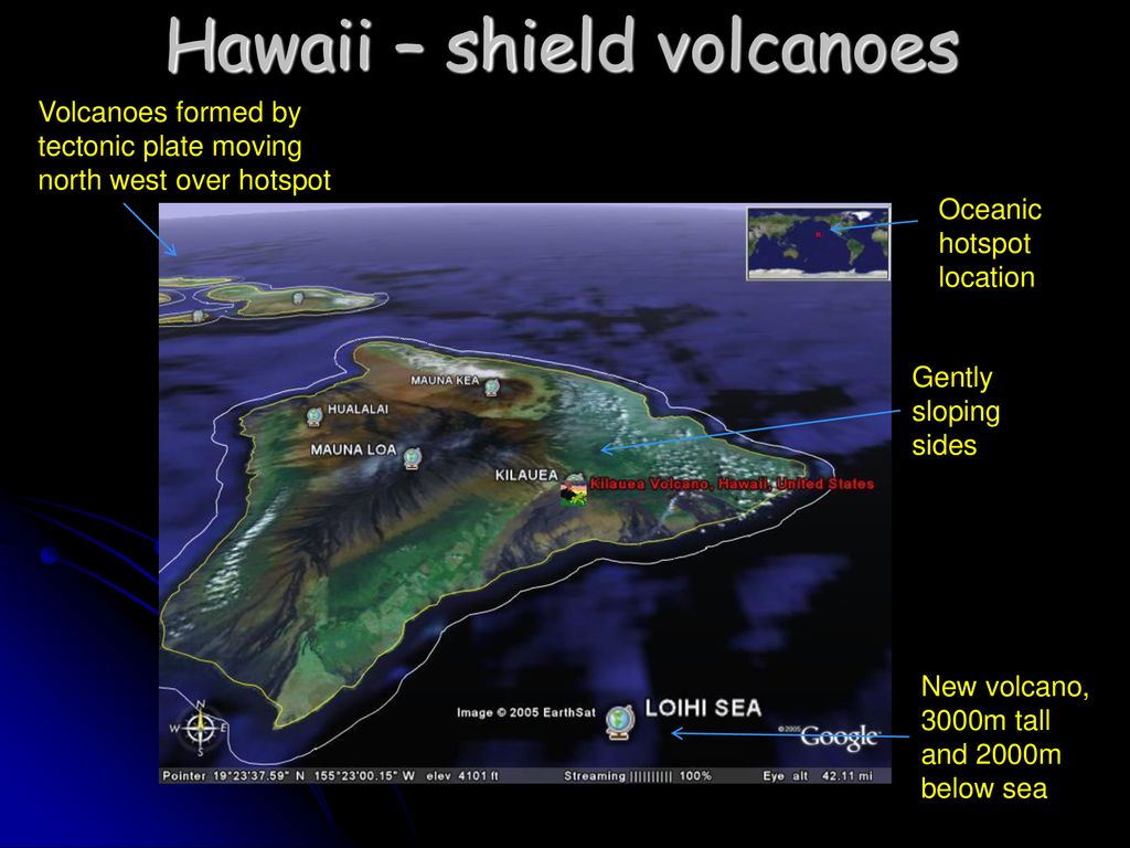 Hawaii – shield volcanoes