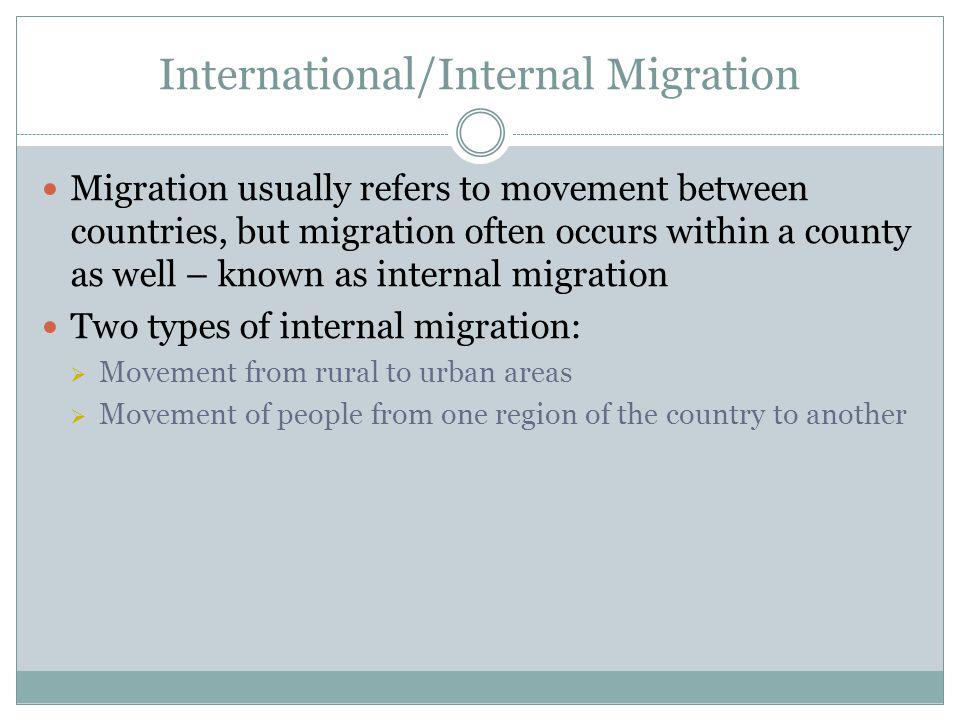 International/Internal Migration