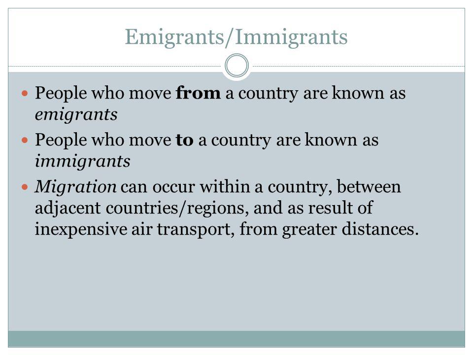 Emigrants/Immigrants