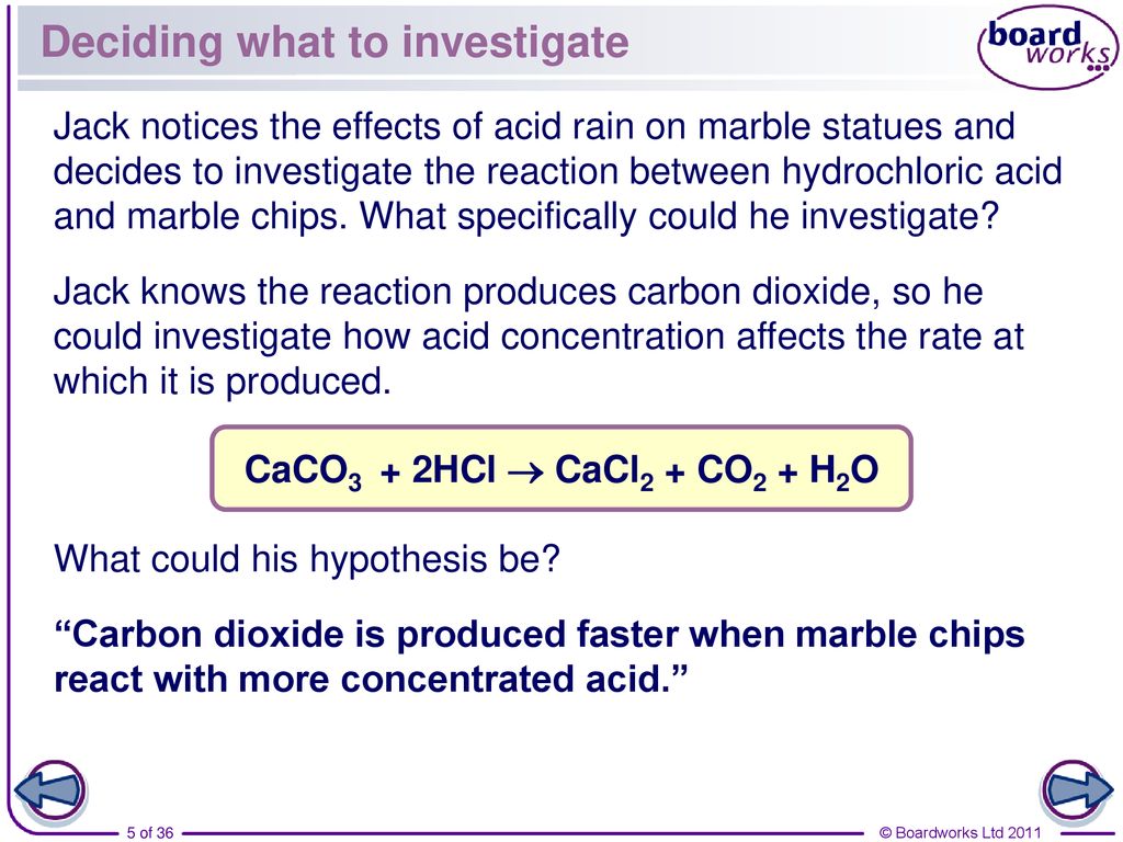 Реферат: Marble Chips Hydrochloric Acid Essay