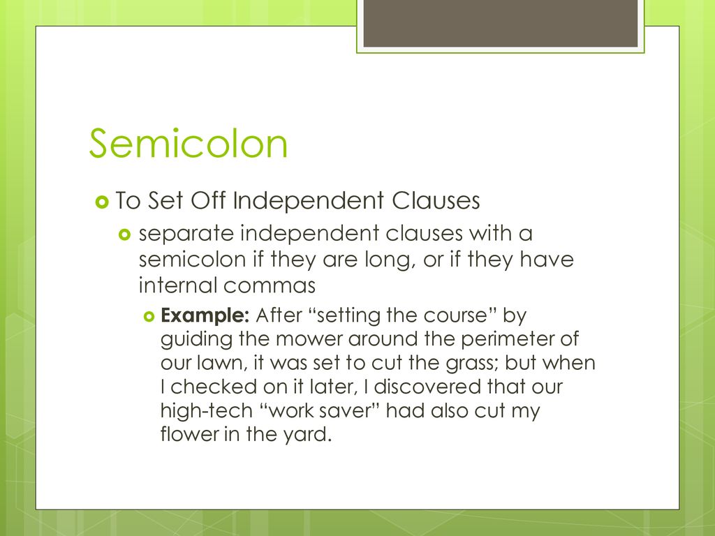 Semicolon ; Colon : Dash -- Hyphen - - ppt download