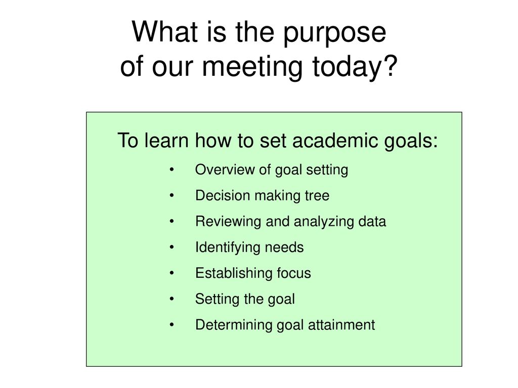 How to Use Academic Goal Setting - ppt download