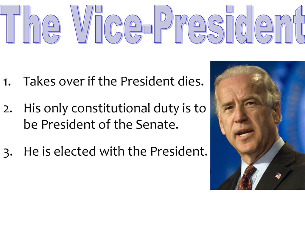 The president and the vice president ppt download
