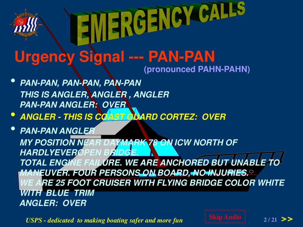 Urgency Signal --- PAN-PAN - ppt download