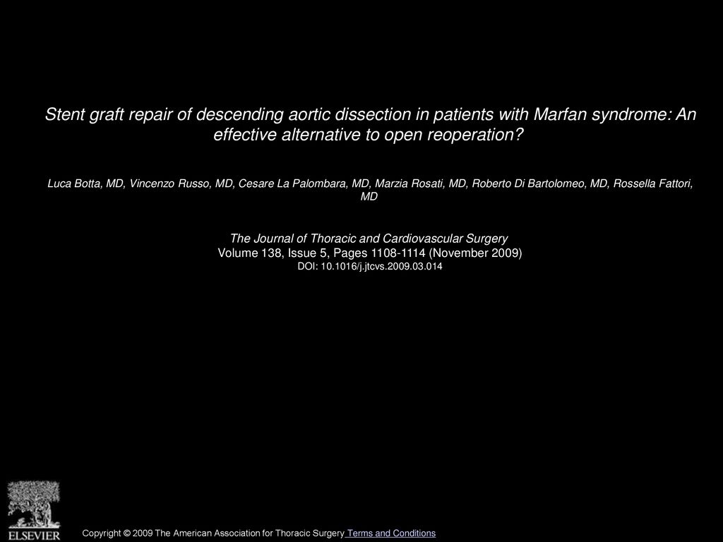 Stent graft repair of descending aortic dissection in patients with Marfan syndrome: An effective alternative to open reoperation