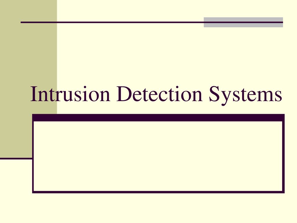 Intrusion Detection Systems - ppt download