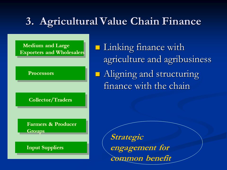 3. Agricultural Value Chain Finance