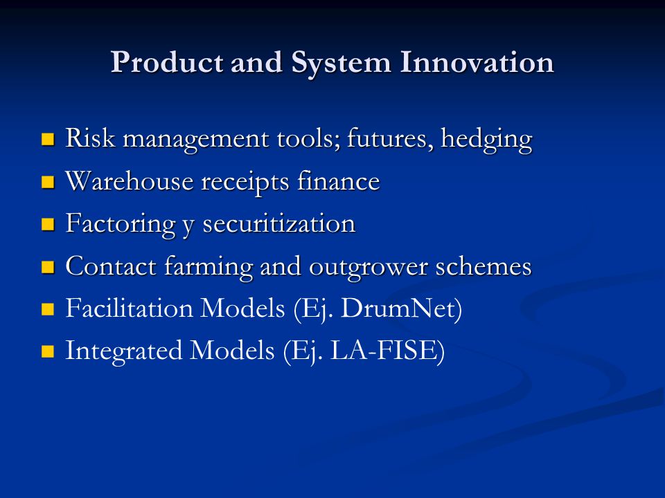 Product and System Innovation