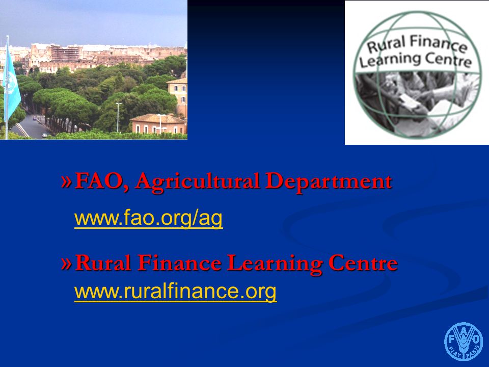 FAO, Agricultural Department