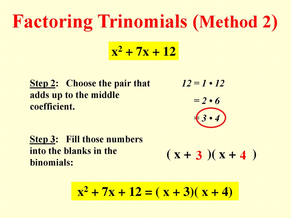 Factoring trinomials ppt download
