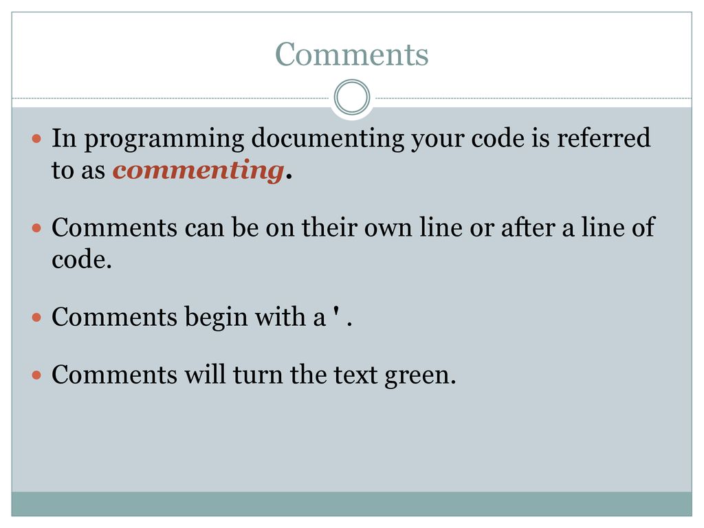 Program documentation ppt download
