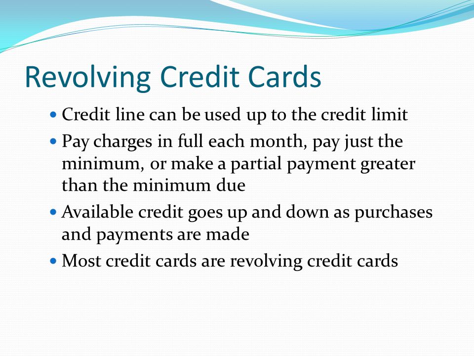 Revolving Credit Cards