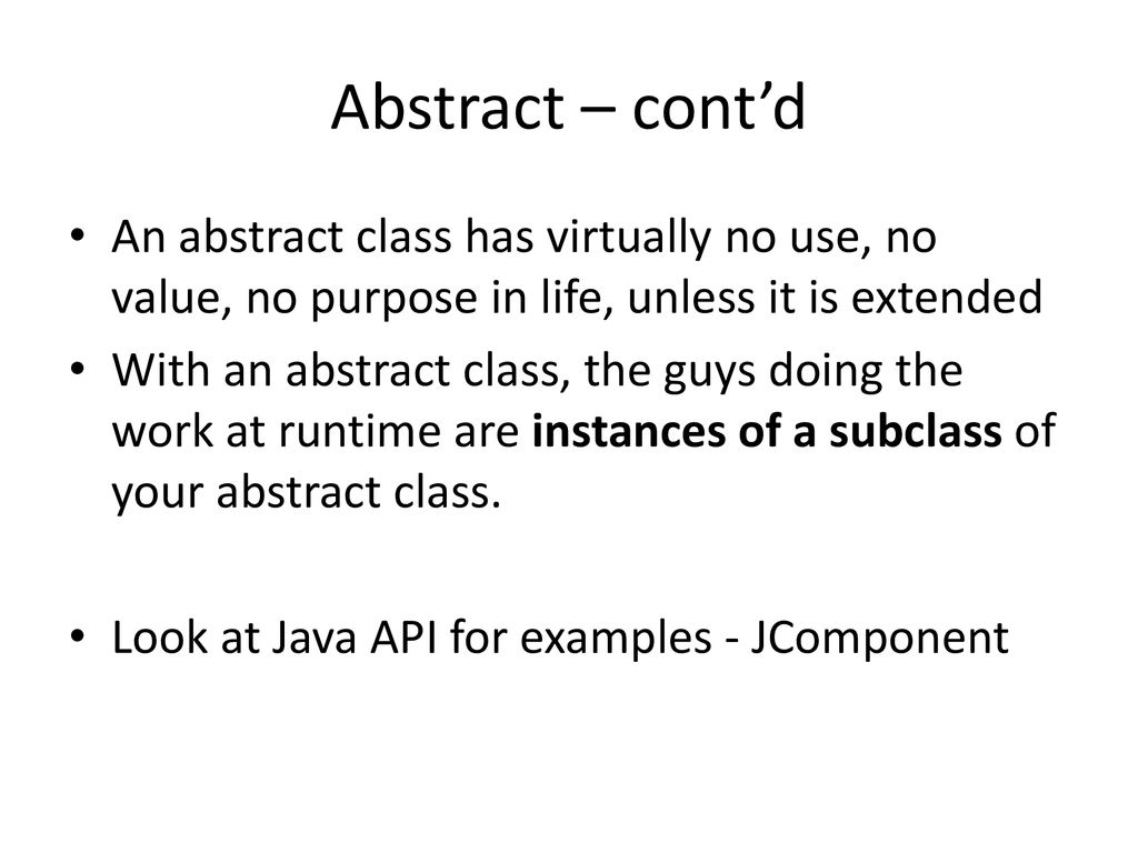 Abstract Classes Page Ppt Download