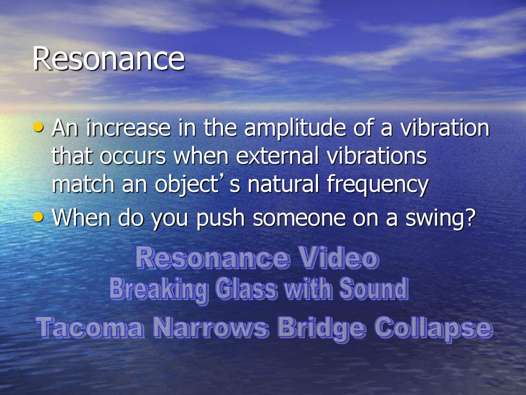 Resonance Resonance Video Breaking Glass with Sound