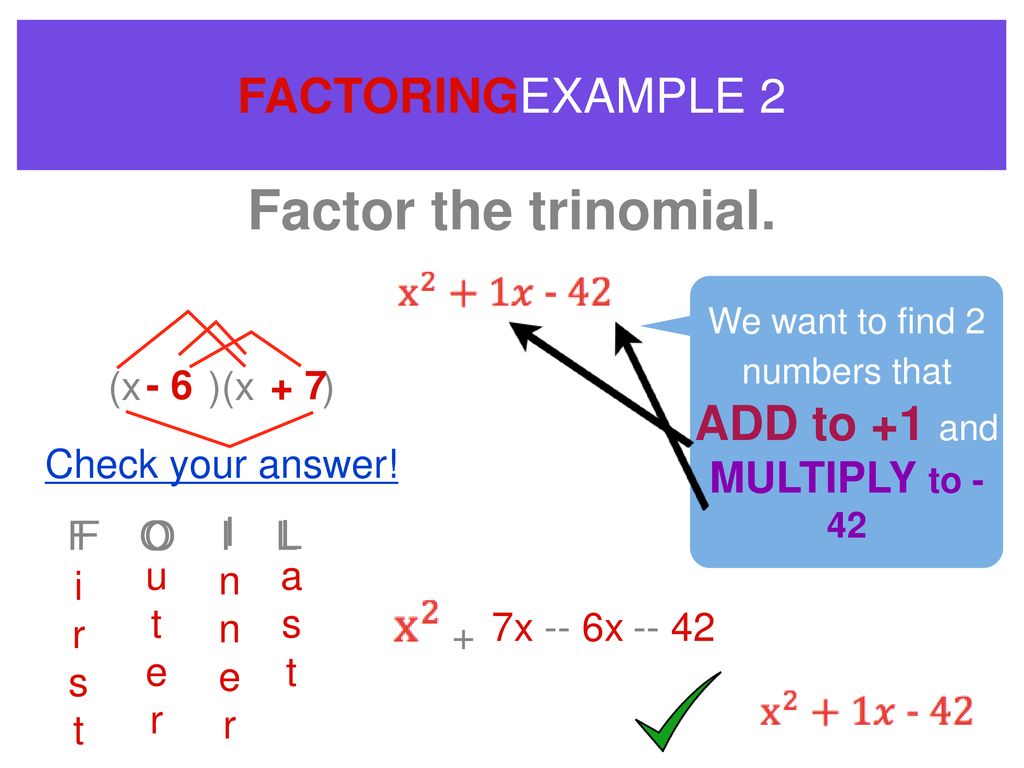  x x factor the trinomial x x x x ppt download