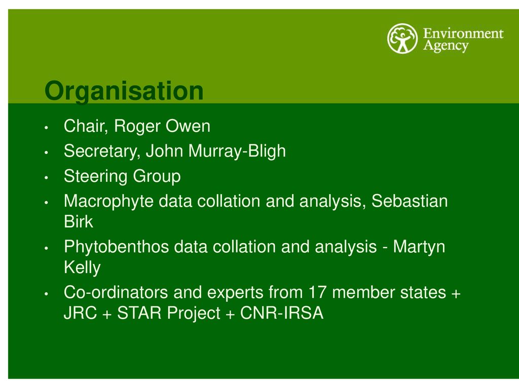 Organisation Chair, Roger Owen Secretary, John Murray-Bligh